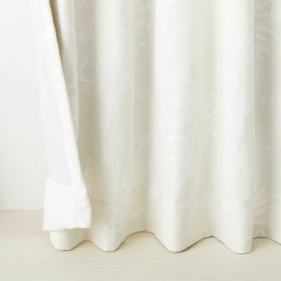 1pc Blackout Palm Frond Chenille Jacquard Window Curtain Panel - Opalhouse™ Designed With Jungalow™ - Image 2