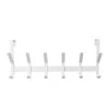Heavy Duty Over The Door 6 Hooks Rail Matte White - Brightroom™