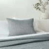 Reversible Textured Cotton Chambray Coverlet Sham - Casaluna™