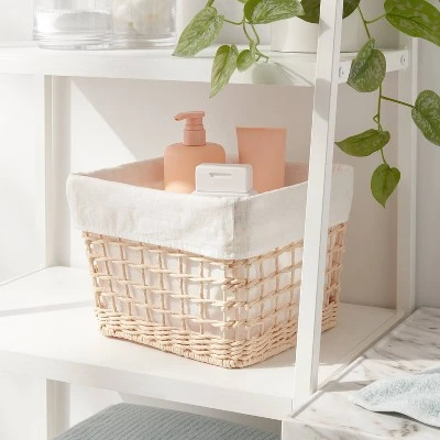 L Tapered Woven Basket With Liner - Brightroomâ„¢