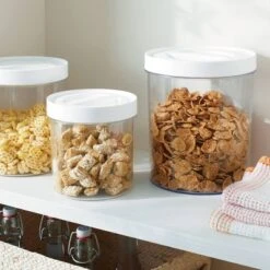 3pc Round Airtight Canister Set White - Brightroomâ„¢