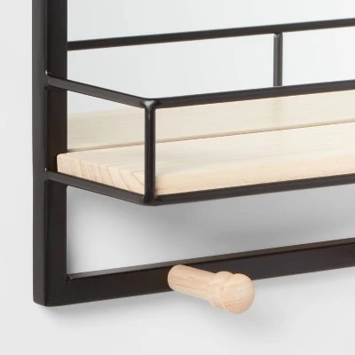 Metal Entryway Organizer With Mirror Large Natural - Brightroomâ„¢ - Image 2