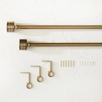Pierced Drum Curtain Rod Brass - Opalhouse™ Designed With Jungalow™ - Image 2