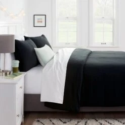 Microfiber Textured Duvet Cover & Sham Set - Room Essentials™
