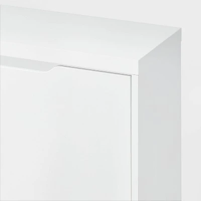 Laminate Pivot Open Shoe Cabinet White - Brightroomâ„¢ - Image 2