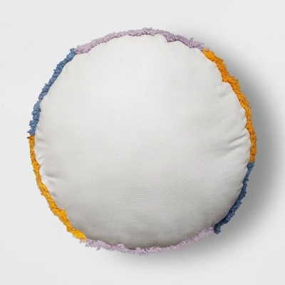 Peace Sign Printed Plush Round Throw Pillow - Room Essentials™ - Image 4