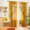 2pk Light Filtering Doorway Embroidery Window Curtain Panels Gold - Opalhouse™ Designed With Jungalow™