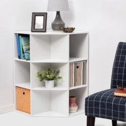 Corner Cube Bookshelf White - Room Essentials™