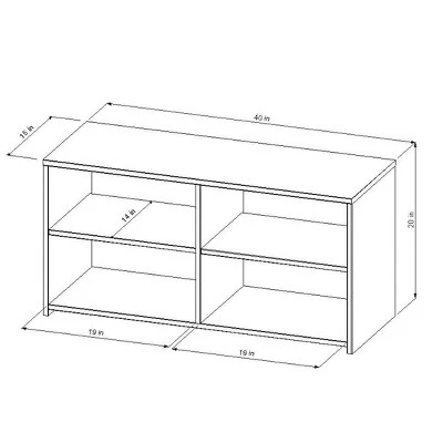 Storage TV Stand For TVs Up To 43" Black - Room Essentials™ - Image 4