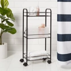 Metal Shower Caddy Tower Black - Room Essentials™