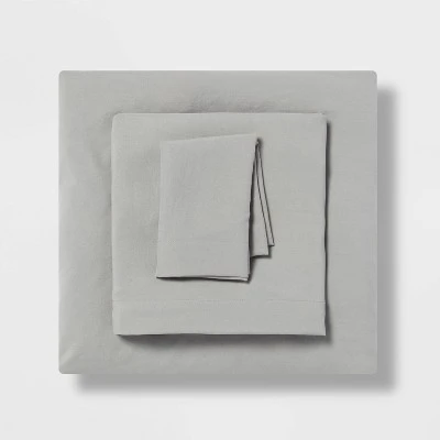 Twin/Twin XL Garment Washed Microfiber Solid Sheet Set - Room Essentials™ - Image 5