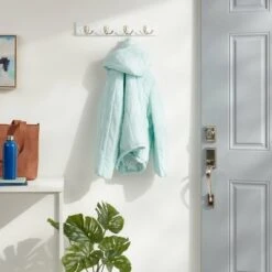 Modern Octopus 5 Hooks Rail Nickel/White - Brightroom™