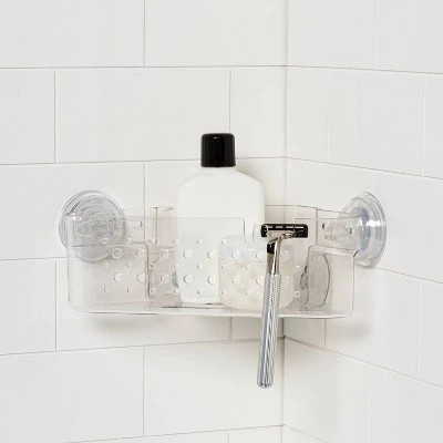 Suction Corner Basket Clear - Room Essentials™