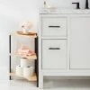 Small Space Wood Storage Cabinet Black Metal - Brightroom™