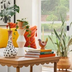 Ceramic Plant Pedestal White - Opalhouseâ„¢ Designed With Jungalowâ„¢