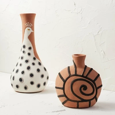 Spiral Shell Terracotta Vase Brown - Opalhouse™ Designed With Jungalow™ - Image 3
