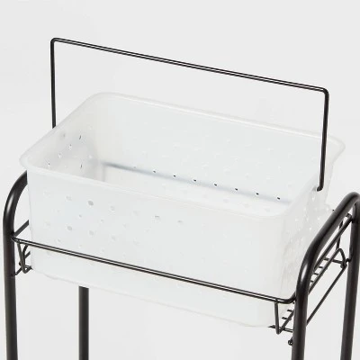 Bathroom Storage Cart Black - Room Essentials™ - Image 3