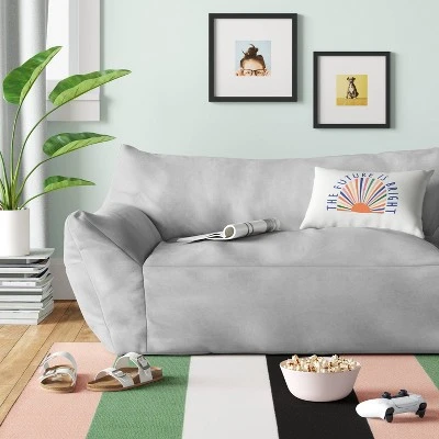 Bean Bag Loveseat Gray - Room Essentialsâ˘