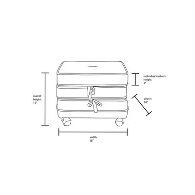 Marin Stackable Pouf With Casters - Opalhouse™ Designed With Jungalow™ - Image 5