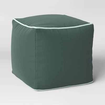 Color Block With Contrast Piping Pouf - Room Essentials™ - Image 4