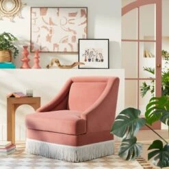 30" X 24" Painted Look Pattern Framed Canvas - Opalhouseâ„¢ Designed With Jungalowâ„¢