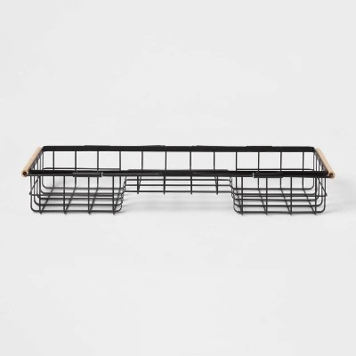 Metal Bathtub Caddy With Wood Handles - Brightroomâ„¢ - Image 3