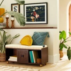 Serra Bench With Cushion - Opalhouseâ„¢ Designed With Jungalowâ„¢