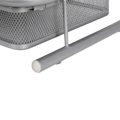 Mesh Monitor Stand With Drawer Silver - Brightroom™ - Image 2