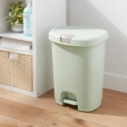 7gal Step Trash Can With Locking Lid Green - Brightroomâ„¢