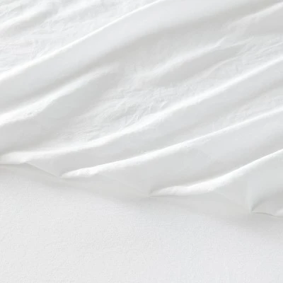 King Garment Washed Microfiber Solid Sheet Set White - Room Essentials⢠- Image 2
