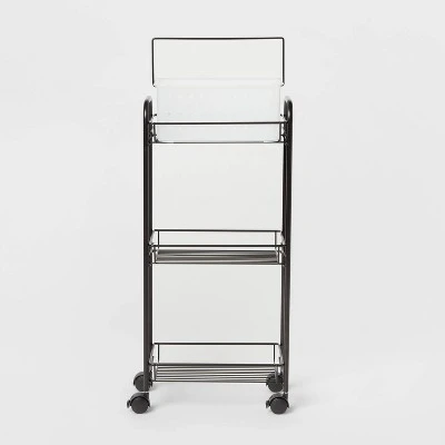 Bathroom Storage Cart Black - Room Essentials™ - Image 2