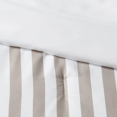 Stripe Microfiber Reversible Comforter & Sheet Set Gray - Room Essentials⢠- Image 4