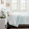 Microfiber Reversible Stripe Comforter Mint Green - Room Essentials™