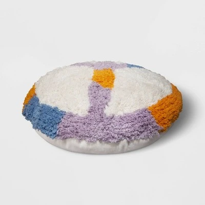 Peace Sign Printed Plush Round Throw Pillow - Room Essentials™ - Image 2