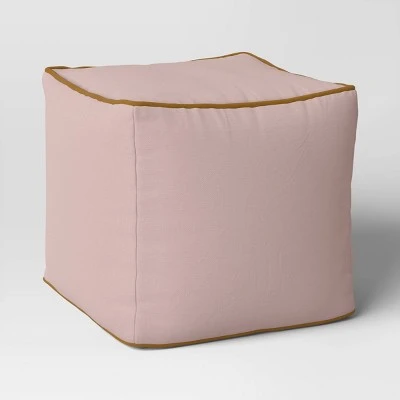 Color Block With Contrast Piping Pouf - Room Essentials™ - Image 6