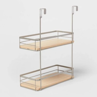 Over The Cabinet Tiered Shelves With Wood - Brightroomâ„¢ - Image 2