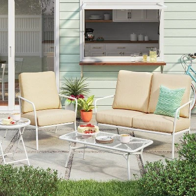 Metal Mesh Coffee Table - White - Room Essentials™