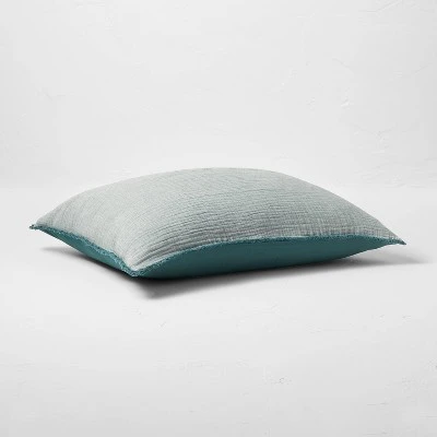 Textured Chambray Cotton Pillow Sham - Casalunaâ„¢ - Image 2