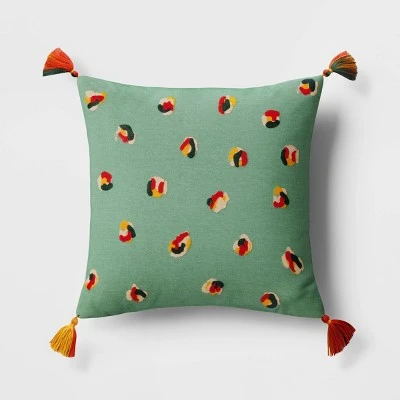 Abstract Dots Embroidered Cotton Square Throw Pillow - Room Essentials™ - Image 5
