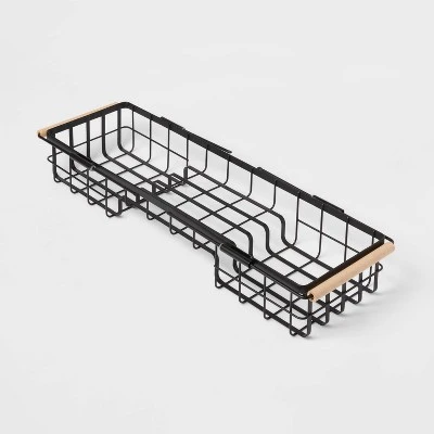 Metal Bathtub Caddy With Wood Handles - Brightroomâ„¢ - Image 2