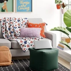 Color Block With Contrast Piping Pouf - Room Essentials™