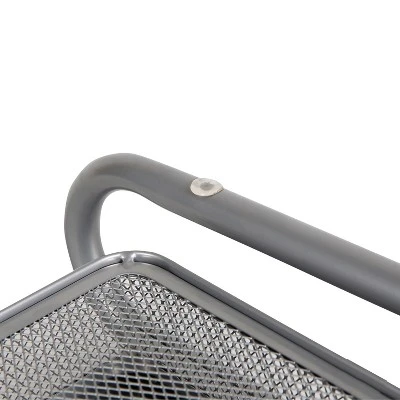 Mesh Monitor Stand With Drawer Silver - Brightroom™ - Image 3